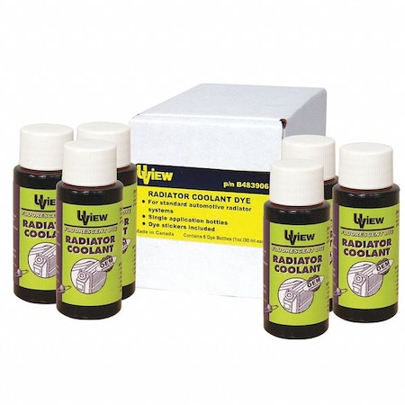 U-View Ultraviolet Systems Radiator Coolant Dye, 1 oz. Bottles B483906